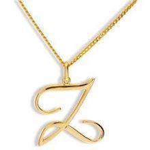 Nostalgic gold letter pendant