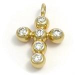 14 carat gold pendant with 0,36 ct diamonds