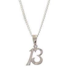 White gold letter pendant with 0,005 ct diamond